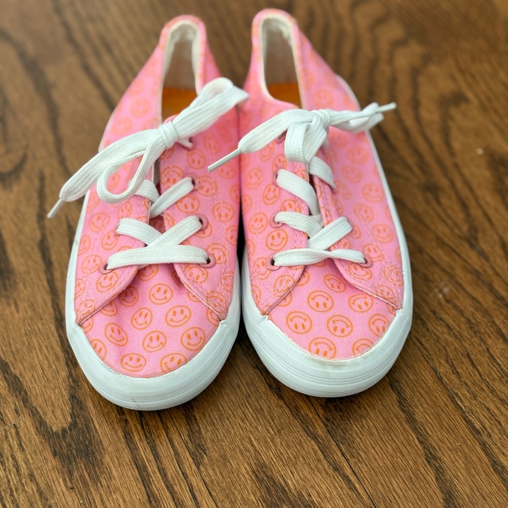 Tommy Bahama Pink, Orange and White Sneakers Casual Canvas Low-Top